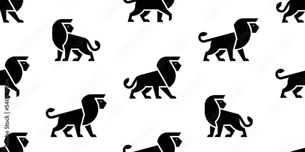 Seamless pattern with Lions. isolated on white background Seamless pattern with Lions. isolated on white background