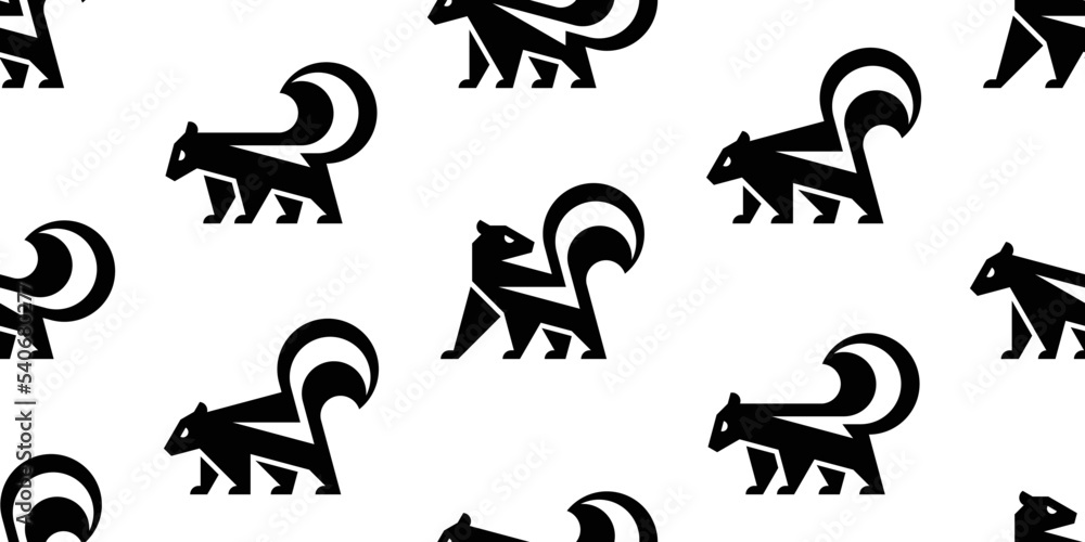 Seamless pattern with Skunks. isolated on white background Seamless pattern with Skunks. isolated on white background