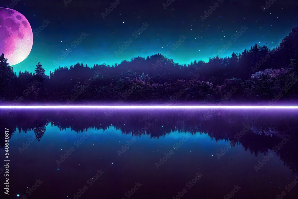 fantasy world night landscape fantasy world night landscape
