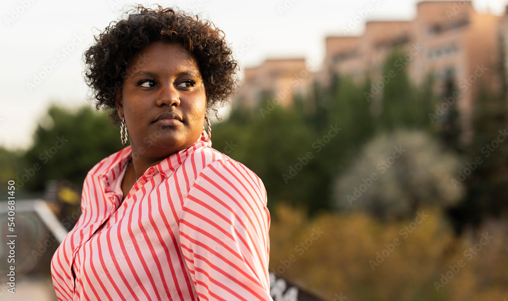 Portrait of black confident woman outdoors Portrait of black confident woman outdoors