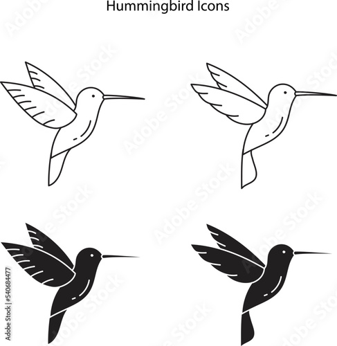 flying Hummingbird bird line icon. linear style sign for mobile concept and web design. Hummingbird outline vector icon. 