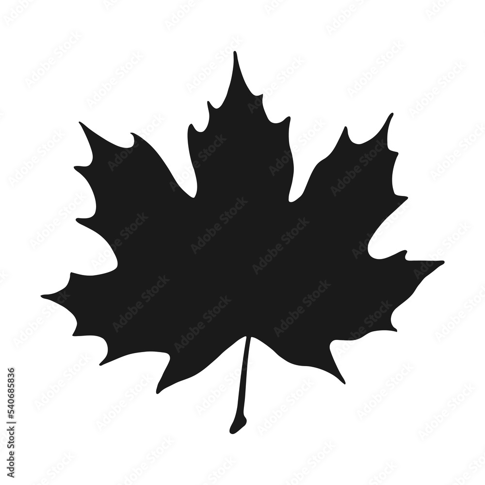 Silhouette maple. Hand drawn autumn vector illustration. Silhouette maple. Hand drawn autumn vector illustration.