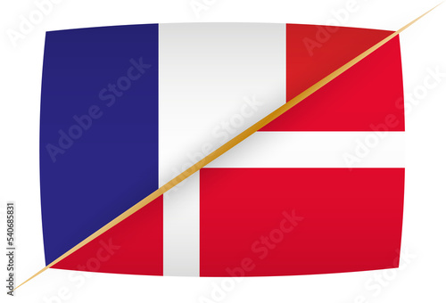 Free Download National football team France vs Denmark. Soccer 2022 match versus icon. - GFXLoad