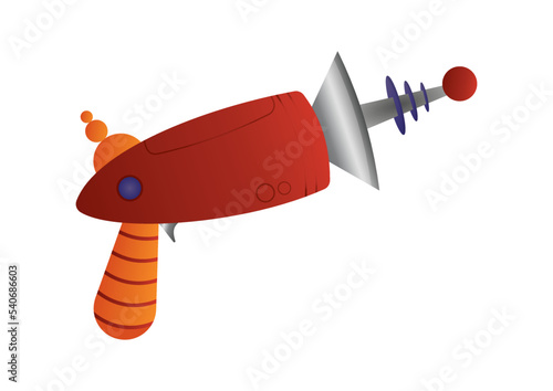 Alien weapon clipart vector illustration isolated on white background