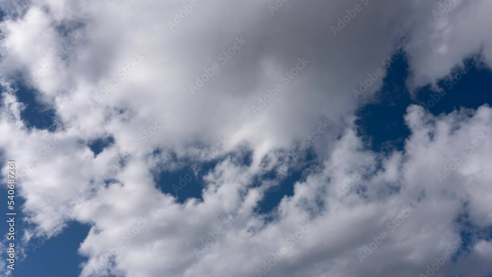 Bottom view Time lapse of sky covered by clouds