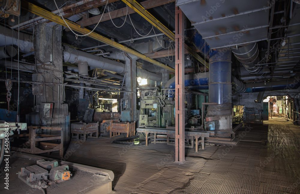 Industrial interior of an old factory Industrial interior of an old factory