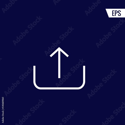 Upload vector icon illustration sign