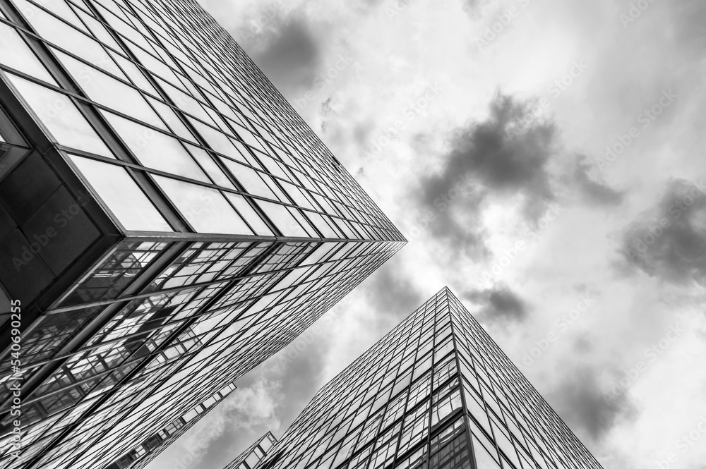 Fototapeta premium Exterior of modern architecture. Building abstract background