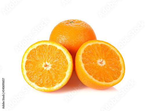 Orange fruit isolated on white background.