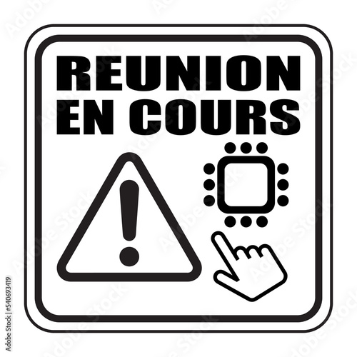 Logo réunion en cours.
