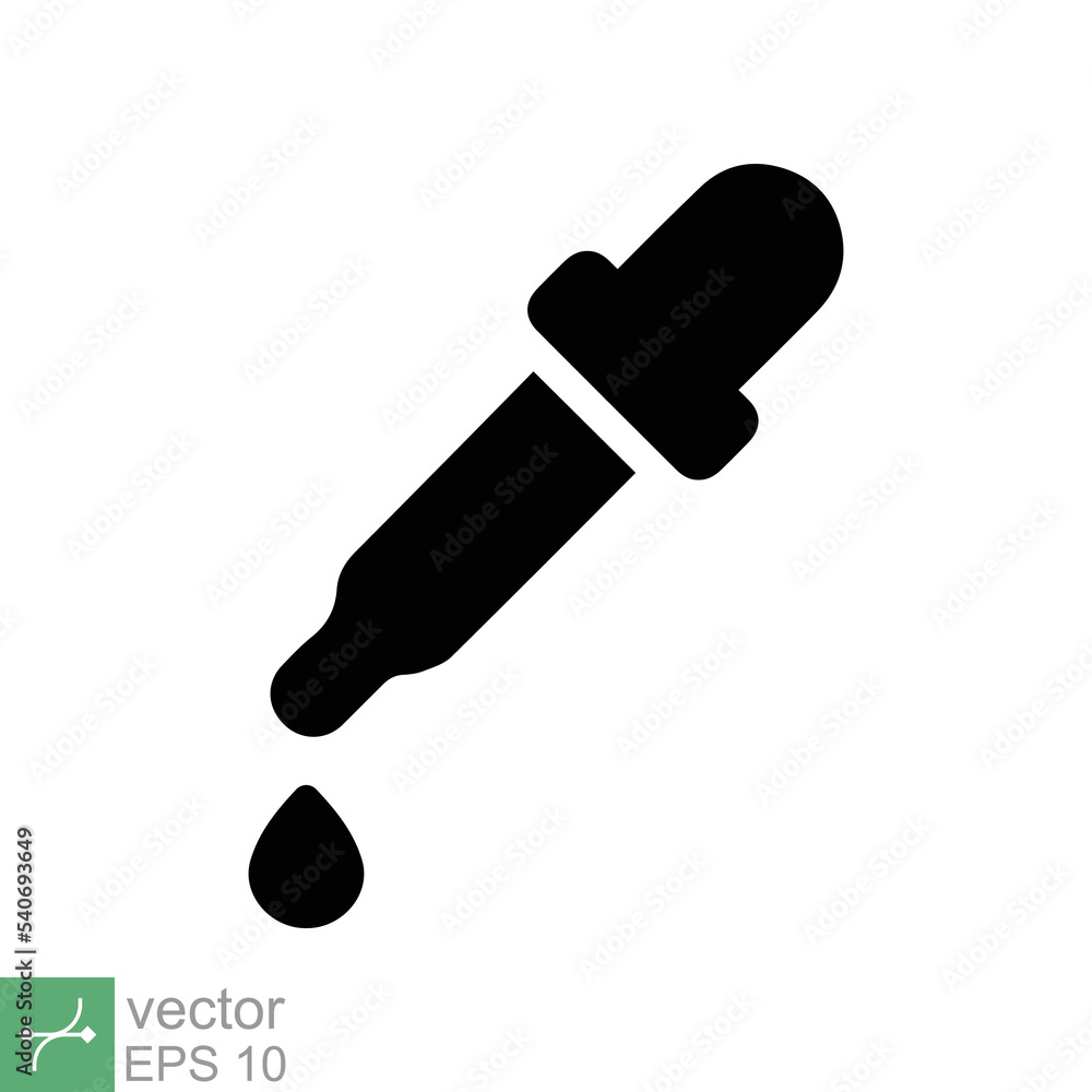 Dropper icon. Simple flat style. Pipette, eye drop, medicine, bottle, eyedropper, lab, droplet, science design. Vector illustration isolated on white background. EPS 10. Dropper icon. Simple flat style. Pipette, eye drop, medicine, bottle, eyedropper, lab, droplet, science design. Vector illustration isolated on white background. EPS 10.