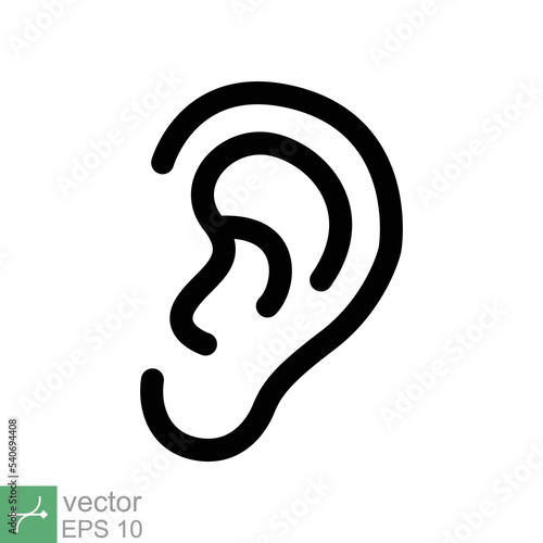 Bild auf Leinwand Ear icon