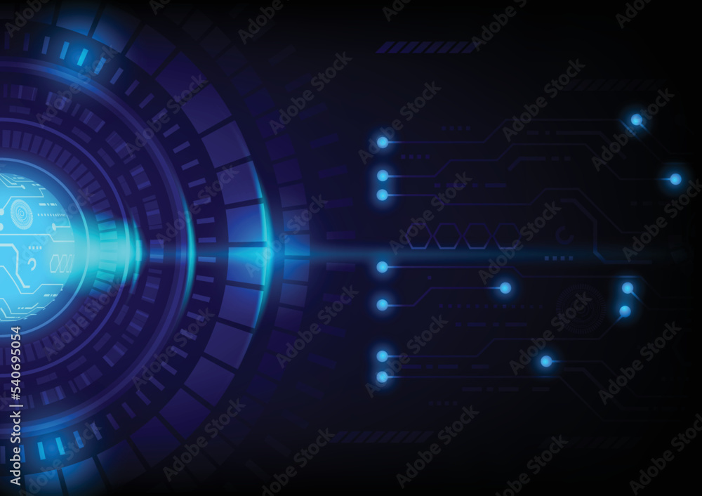 Abstract futuristic circle hitech technology innovation concept background