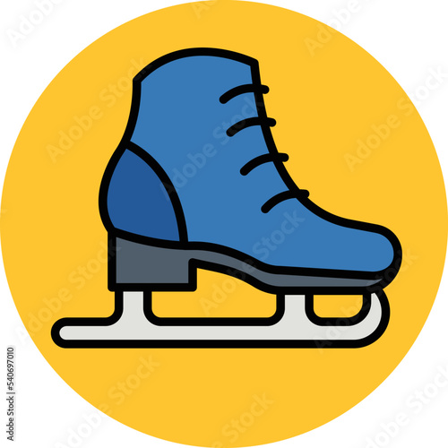Skating shoes Vector Icon which is suitable for commercial work and easily modify or edit it
