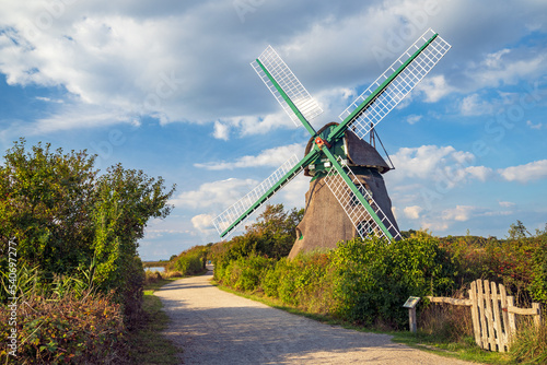 Windmühle Charlotte, Erdholländer von 1826, Geltinger Birk, Nieby, Schleswig-Holstein, Ostsee, Deutschland photo