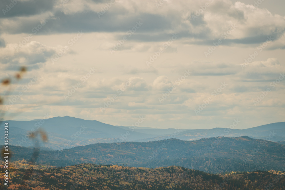 mountains and clouds