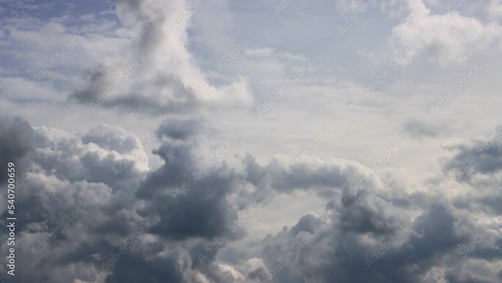 Close up time lapse of large cumulus storm clouds Close up time lapse of large cumulus storm clouds