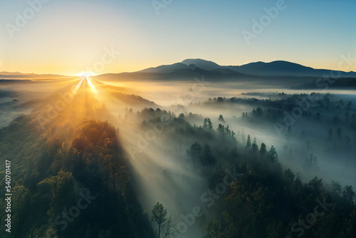 Foto sunrise in the mountains