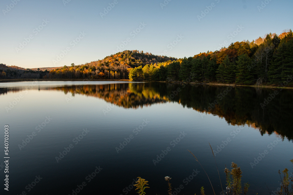 water surface lake in autumn