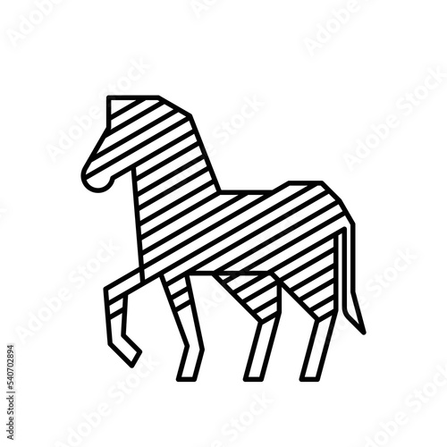 Zebra Logo. Icon design. Template elements