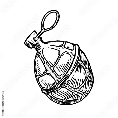 Grenade bomb vector illustration on white background