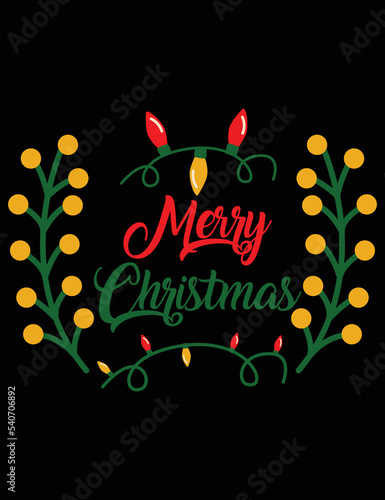 MERRY CHRISTMAS T SHIRT DESIGN photo