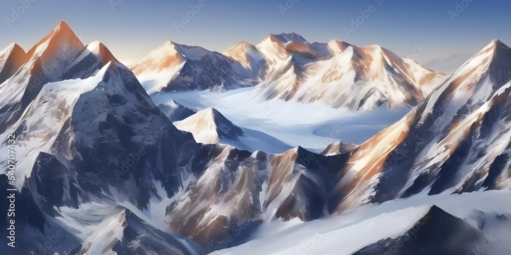 険しい雪山 Stock イラスト | Adobe Stock