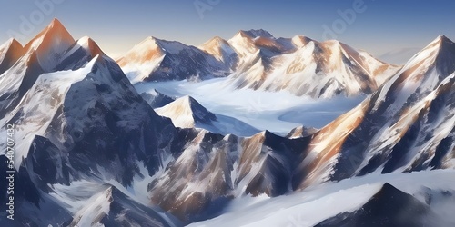 険しい雪山 © Bob