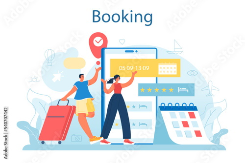 Travel agent concept. Tourism specialist selling tour, cruise, airway