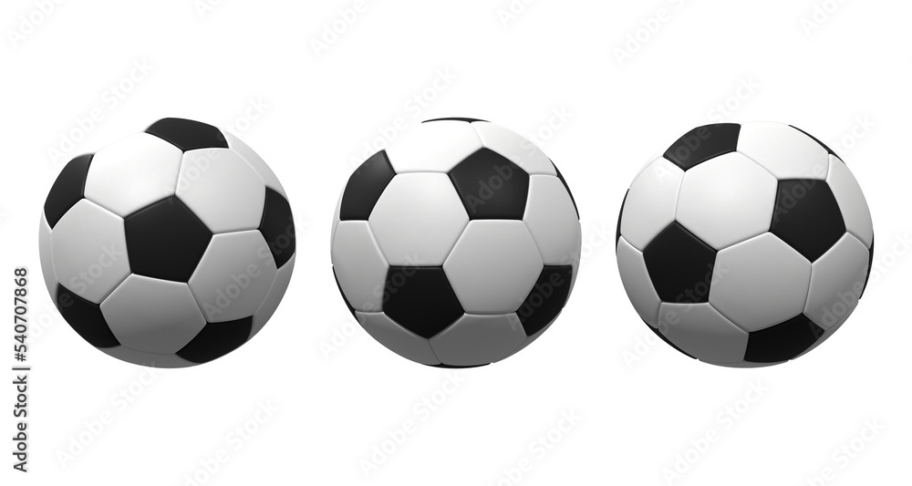 soccer ball white and black color on a transparent background 3d illustration rendering soccer ball white and black color on a transparent background 3d illustration rendering
