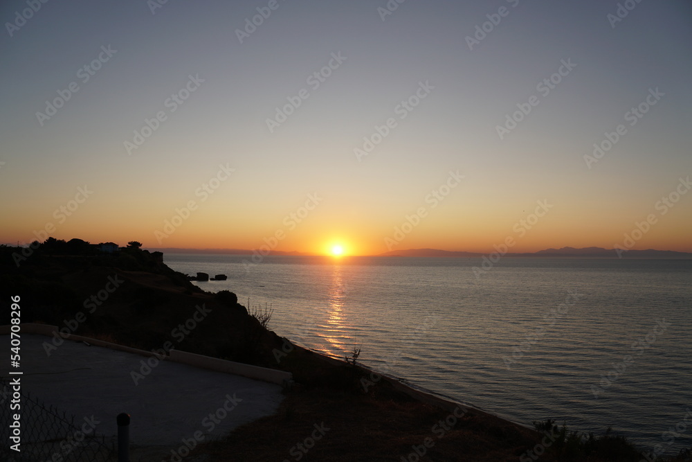 sunset on greek island Kefalonia 