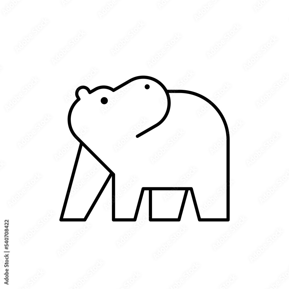 Hippo Logo. Icon design. Template elements Hippo Logo. Icon design. Template elements
