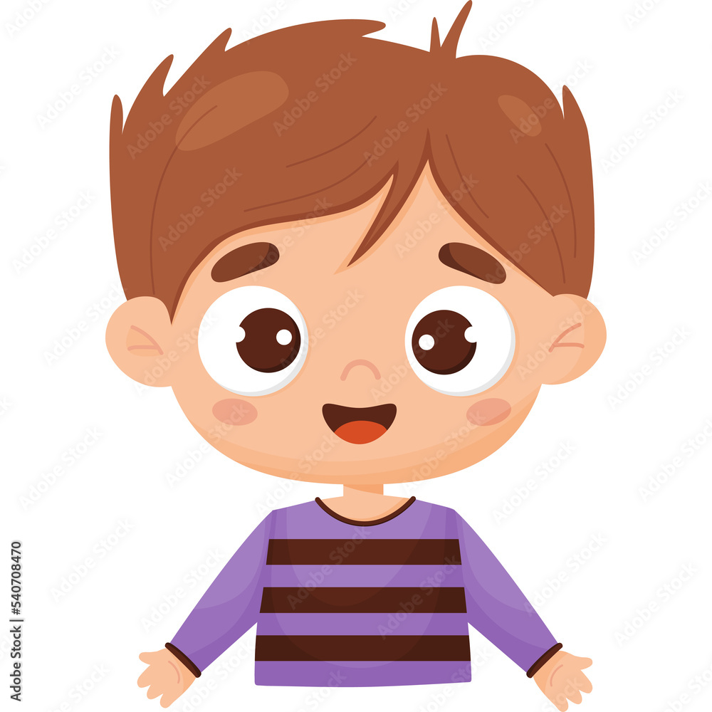 happy Boy face. Emotion joy happy Boy face. Emotion joy