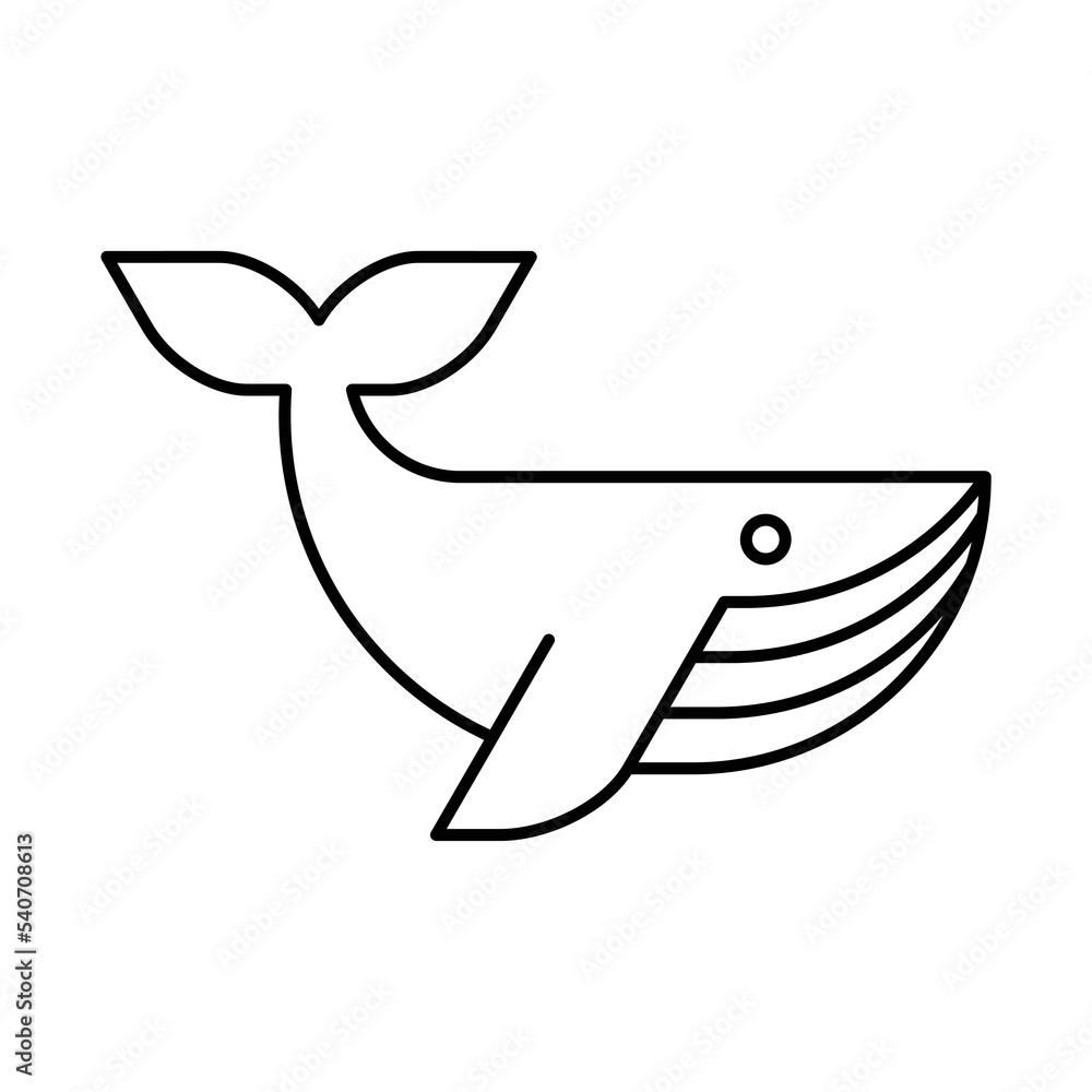 Blue Whale Logo. Icon design. Template elements Blue Whale Logo. Icon design. Template elements
