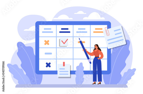 Time management concept. Business people work day planning,