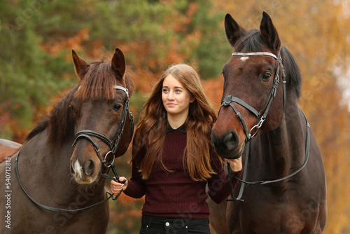 A girl and her horses, Gotland Sweden.