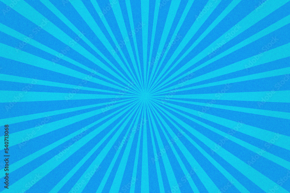 Grainy Blue Sunburst Pattern Background. Vibrant Radial Rays geometric Illustration Grainy Blue Sunburst Pattern Background. Vibrant Radial Rays geometric Illustration
