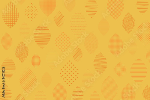 オレンジ色の葉っぱ柄のイラスト背景