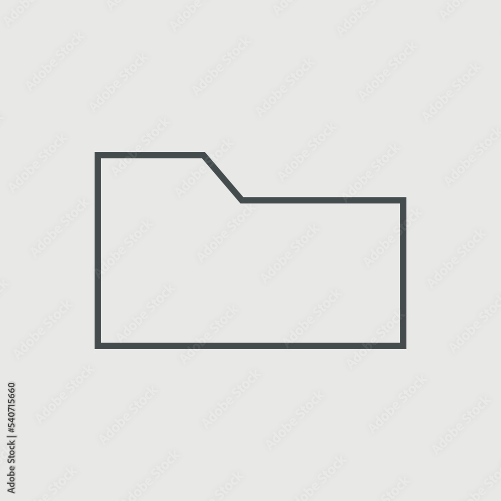 Folder vector icon illustration sign Folder vector icon illustration sign