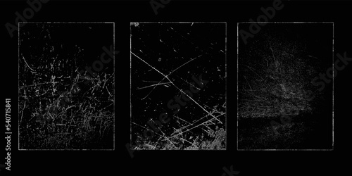 Grunge framed vector background texture .Transparent textured frames with dust, crack,scratch, dirty ,distress, grain effects. Overlay textures set with grange Effect .Rough grungy texture collection.