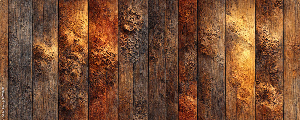 Horizontal Wood Panel Background
