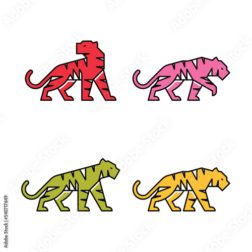 Set of Tiger, Tiger Logo. Icon design. Template elements