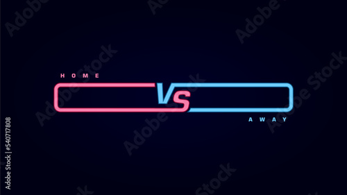 neon vs template suitable for football match announcement poster