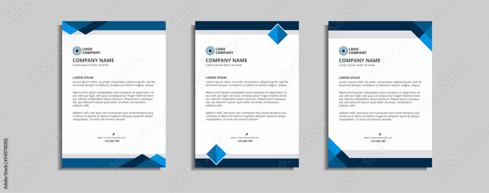 modern corporate letterhead template design