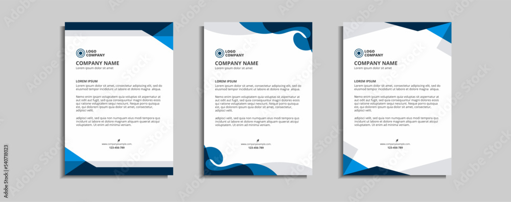 modern corporate letterhead template design