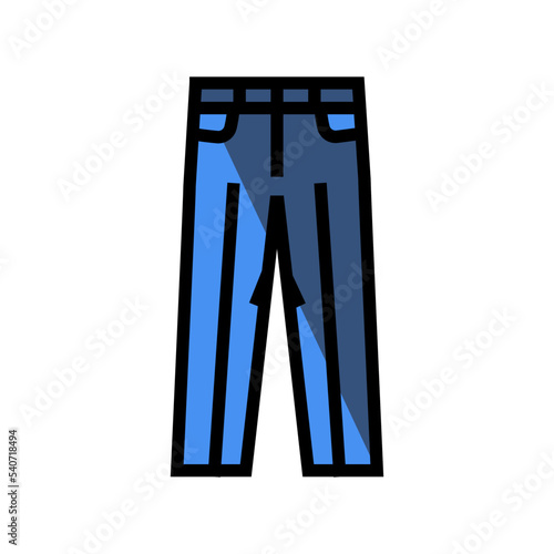 straight leg pants apparel color icon vector. straight leg pants apparel sign. isolated symbol illustration