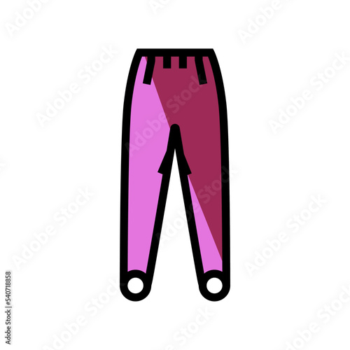 stirrup pants apparel color icon vector. stirrup pants apparel sign. isolated symbol illustration