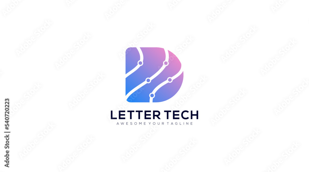 Initial Letter D Digital Logo Design Template
Initial Letter D Digital Logo Design Template