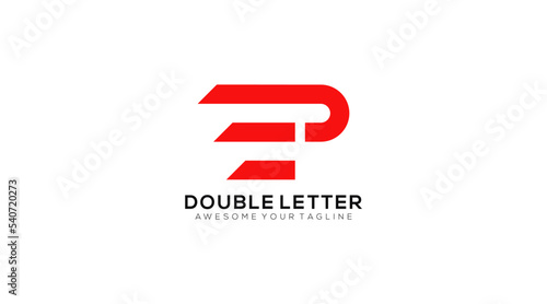 Letter EP icon logo design vector template
