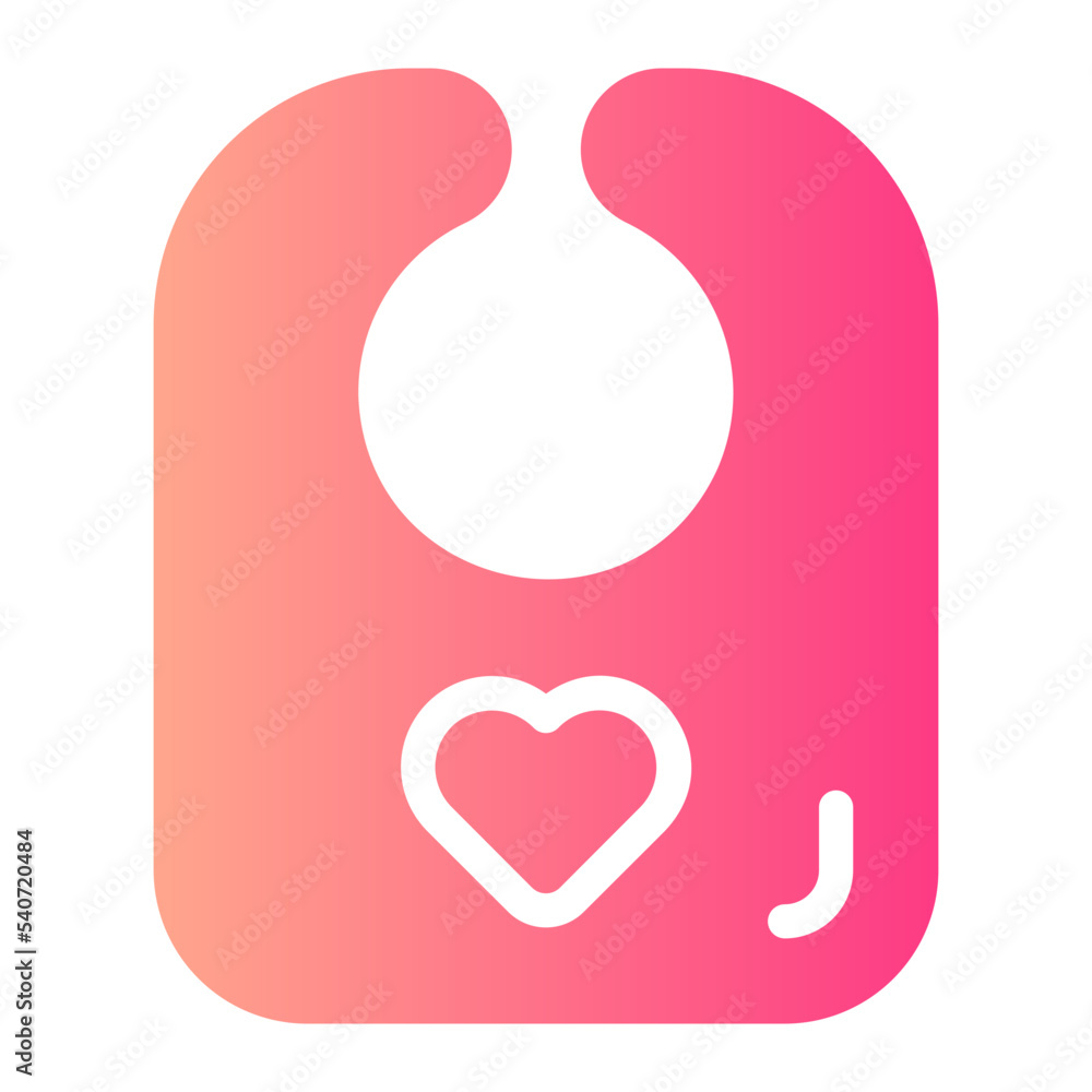 baby bib gradient icon baby bib gradient icon